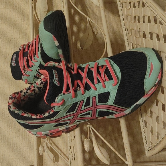 Women's size 8 Asics gel running shoes T3A6Q multi-color - Picture 2 of 6